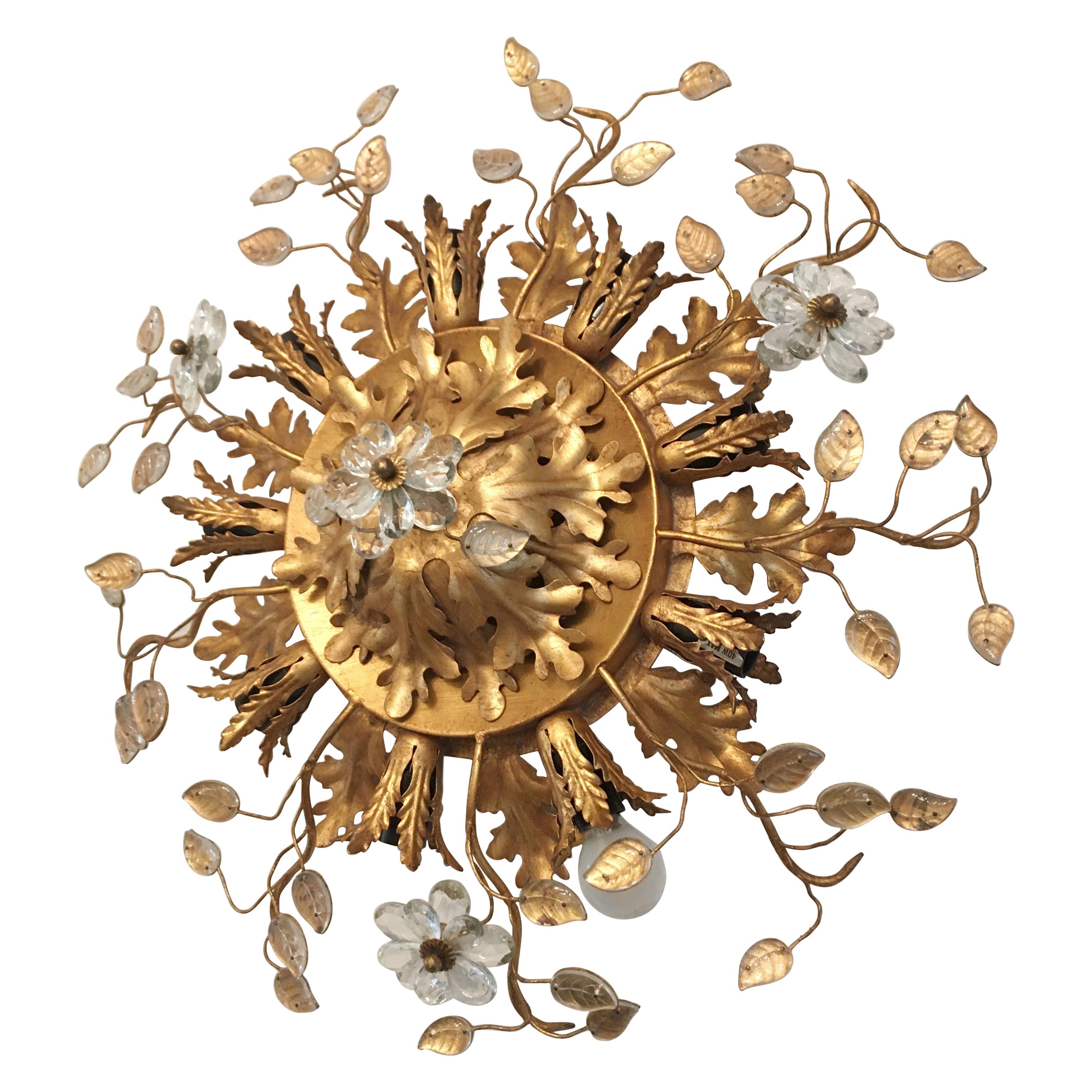 Banci Firenze Florentine Ceiling Light with Murano Flowers