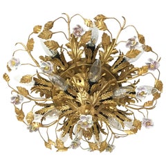 Banci Firenze Florentine Ceiling Light with Porcelain Flowers