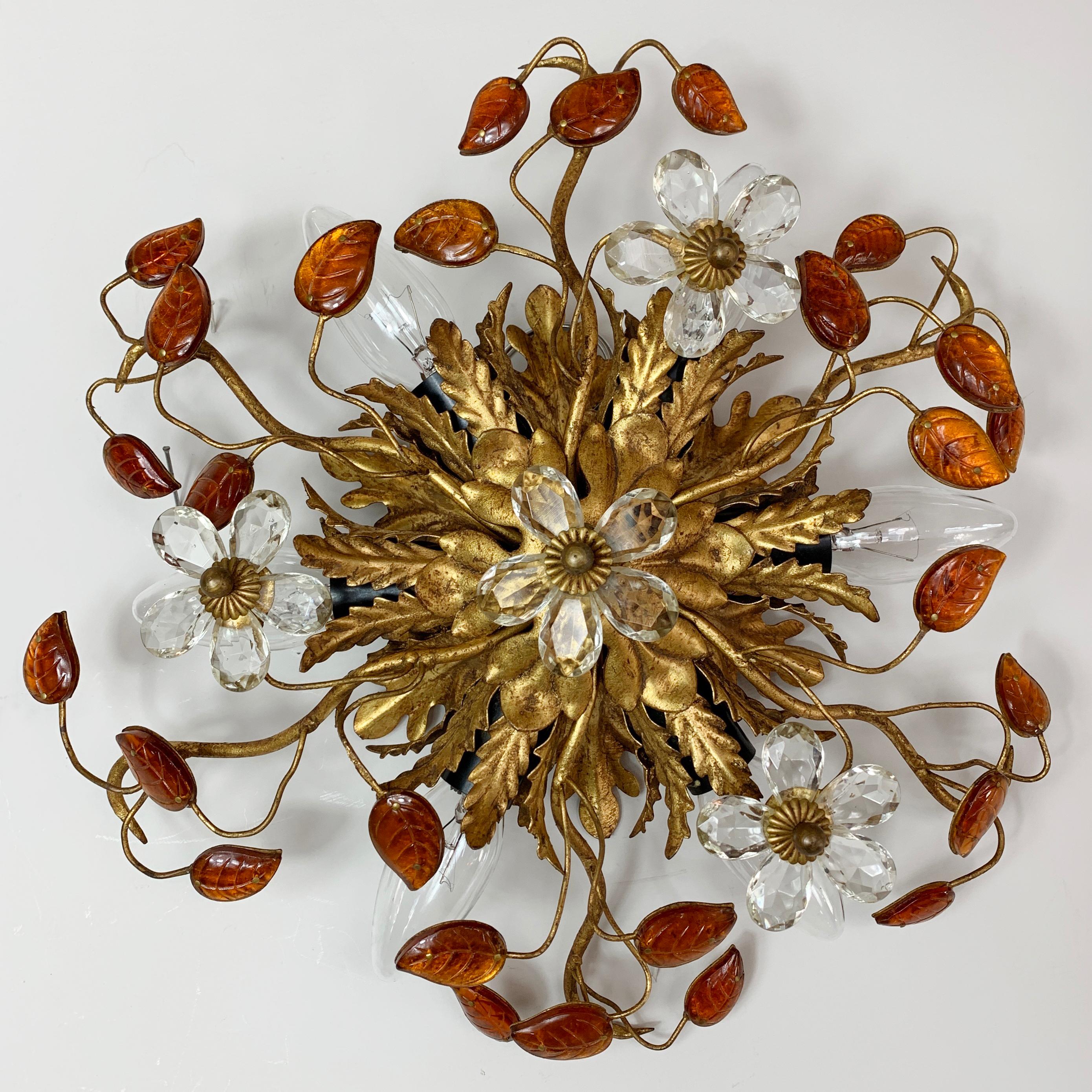 Banci Firenze Florentine Murano Glass Flushmount In Good Condition In Hastings, GB