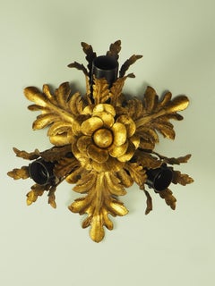 Banci Firenze Gilded Italian Wall or Ceiling Light (Applique ou plafonnier italien doré)