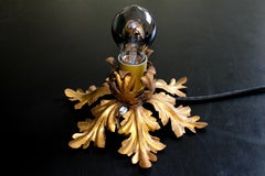 Banci Firenze Gilded Flush Mount Italian Wall Lamp, 1960s