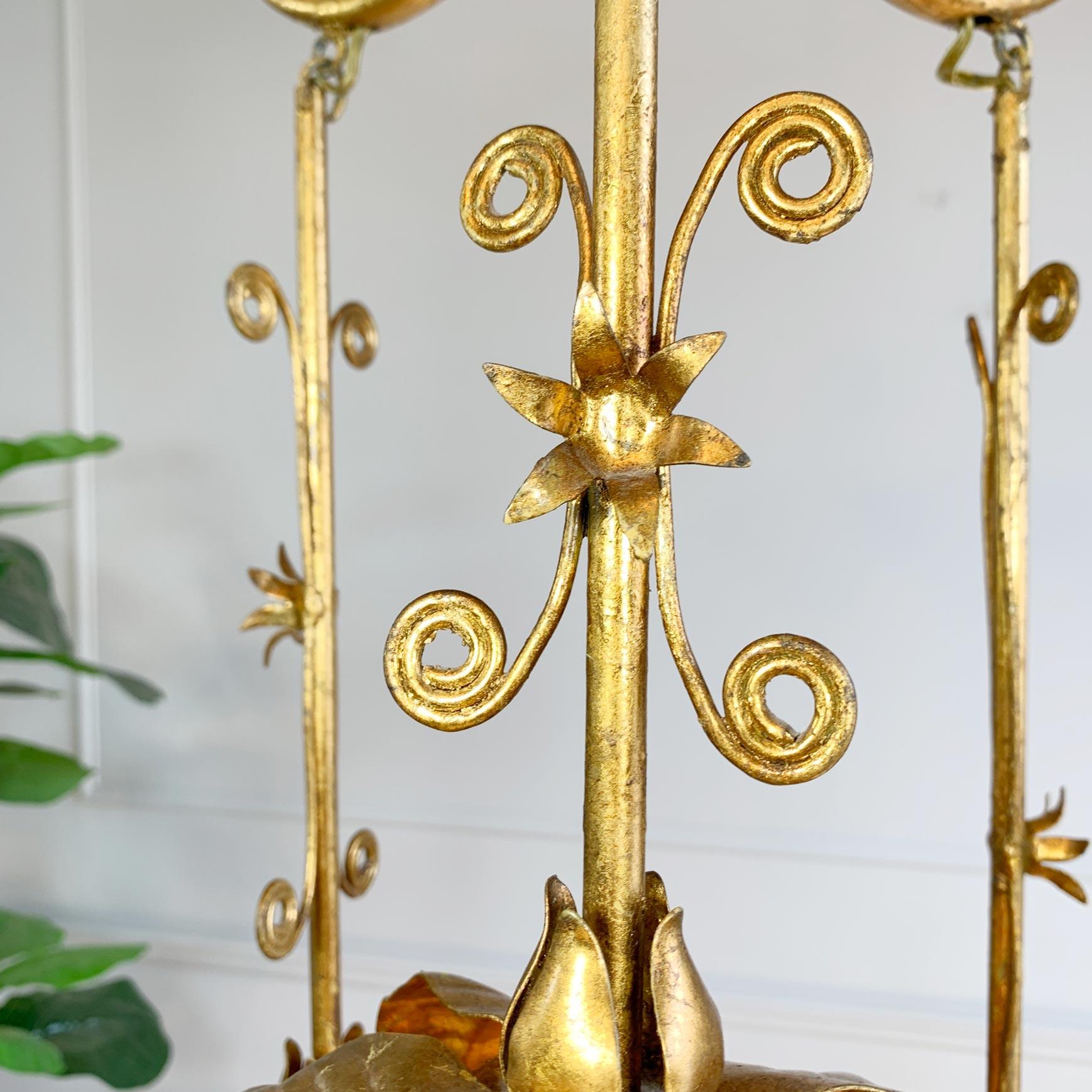 Banci Firenze Gold Globe Triple Pendant Light In Good Condition For Sale In Hastings, GB