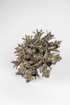 Banci Firenze mid-century  silver  ceiling light