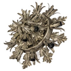 Banci Firenze mid-century  silver  ceiling light