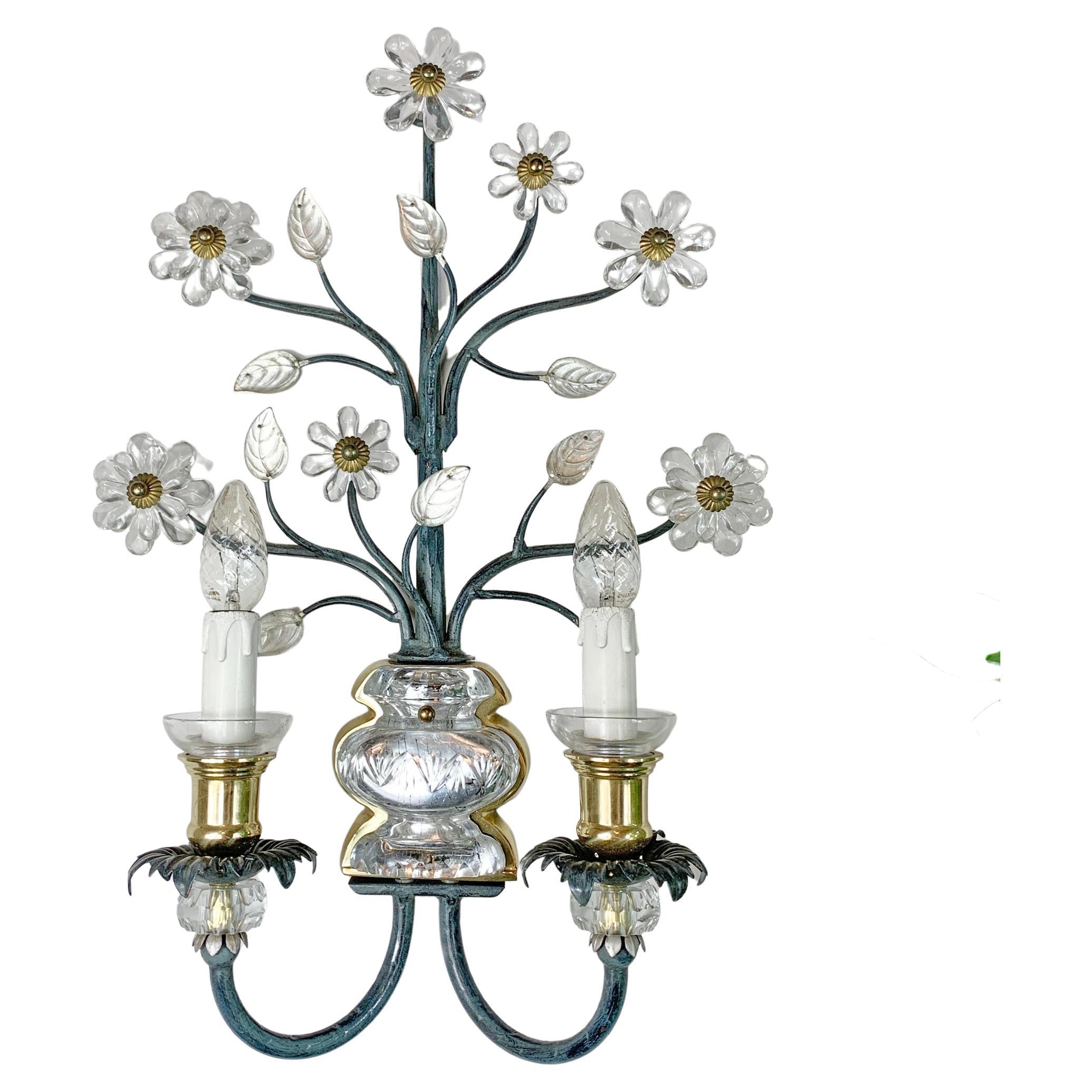 Banci Firenze Murano Flower Wall Sconce For Sale