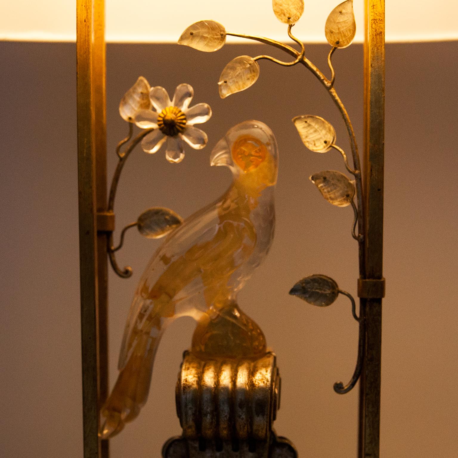 Lampada da tavolo floreale Banci Italia 1960s in vendita 2