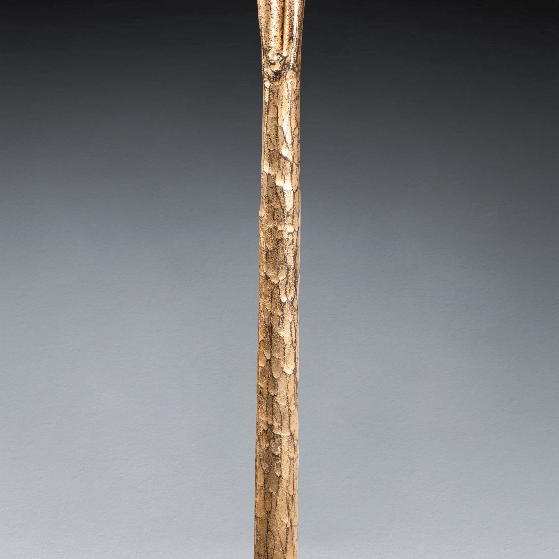 Banci : ancien lampadaire en bronze doré  Avec abat-jour en verre - 1950/70 en vente 1