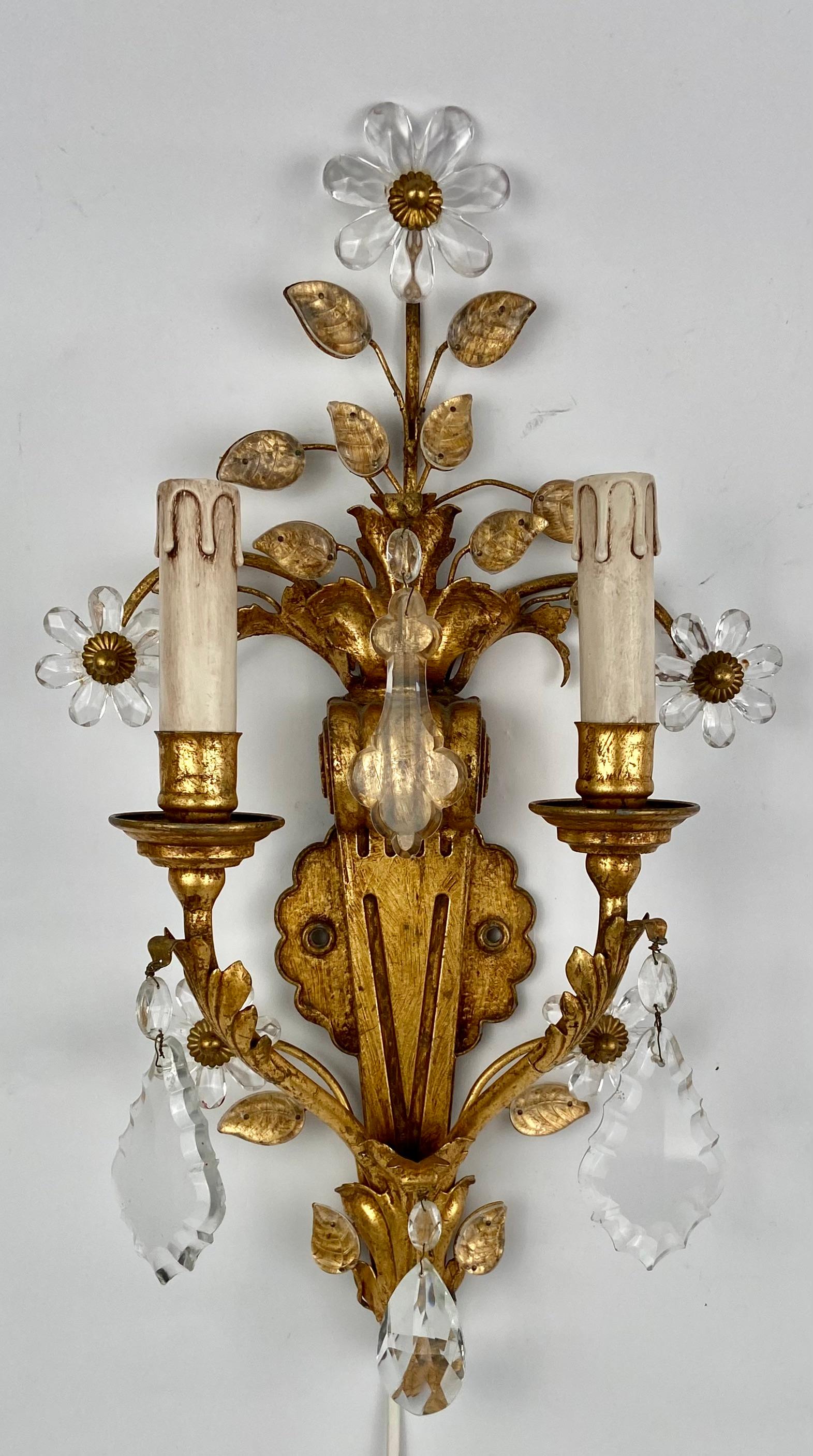 Mid-20th Century Banci wall lamp, gilt and silvered For Sale