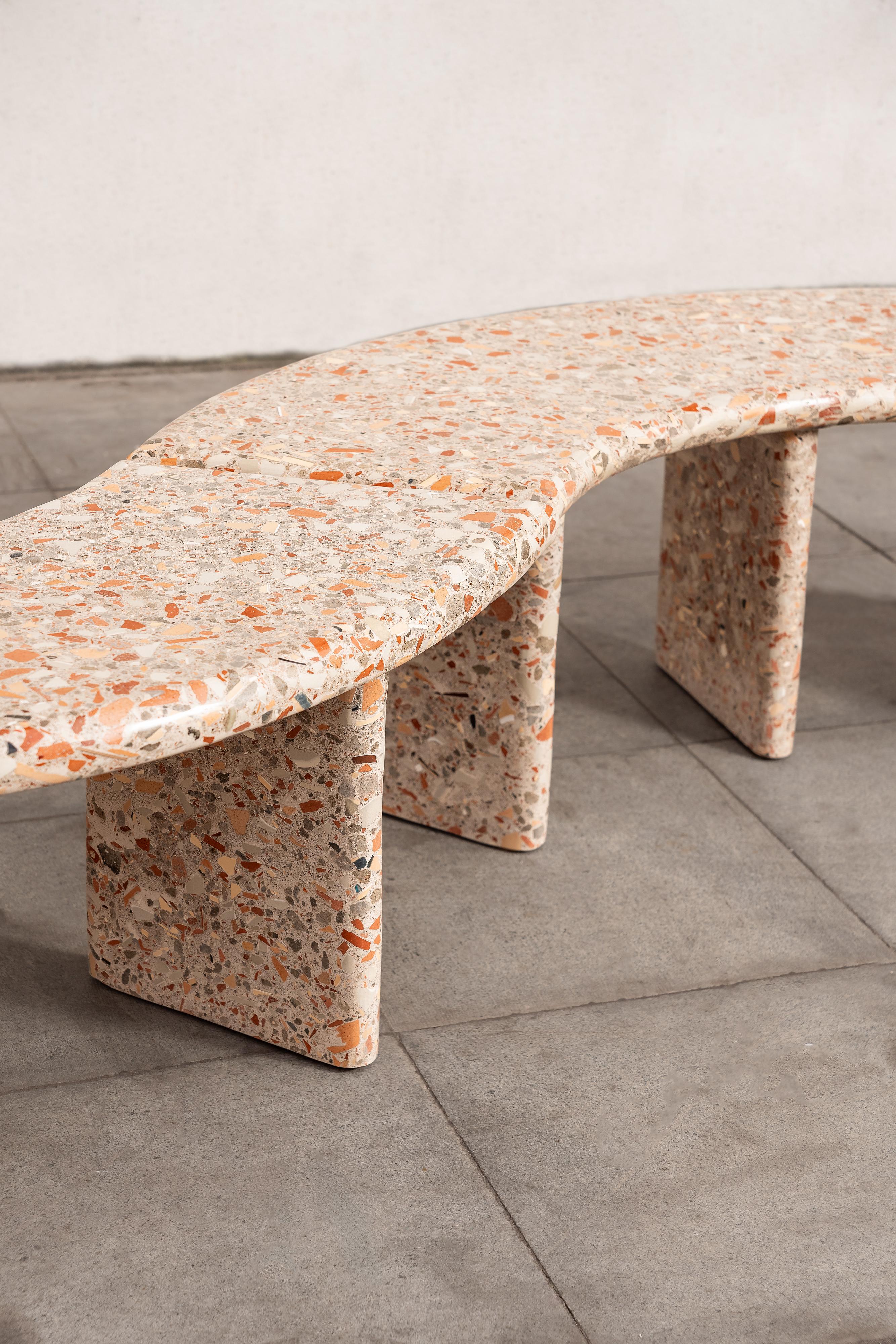 Brut Terrazzo Bench en vente 2