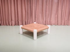Banco Guarujá – White Stool or Side Table by Aurelio Martinez Flores