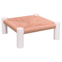 Banco Guarujá – White Stool or Side Table by Aurelio Martinez Flores