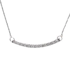 Banco Oro Diamond Line White Gold Necklace