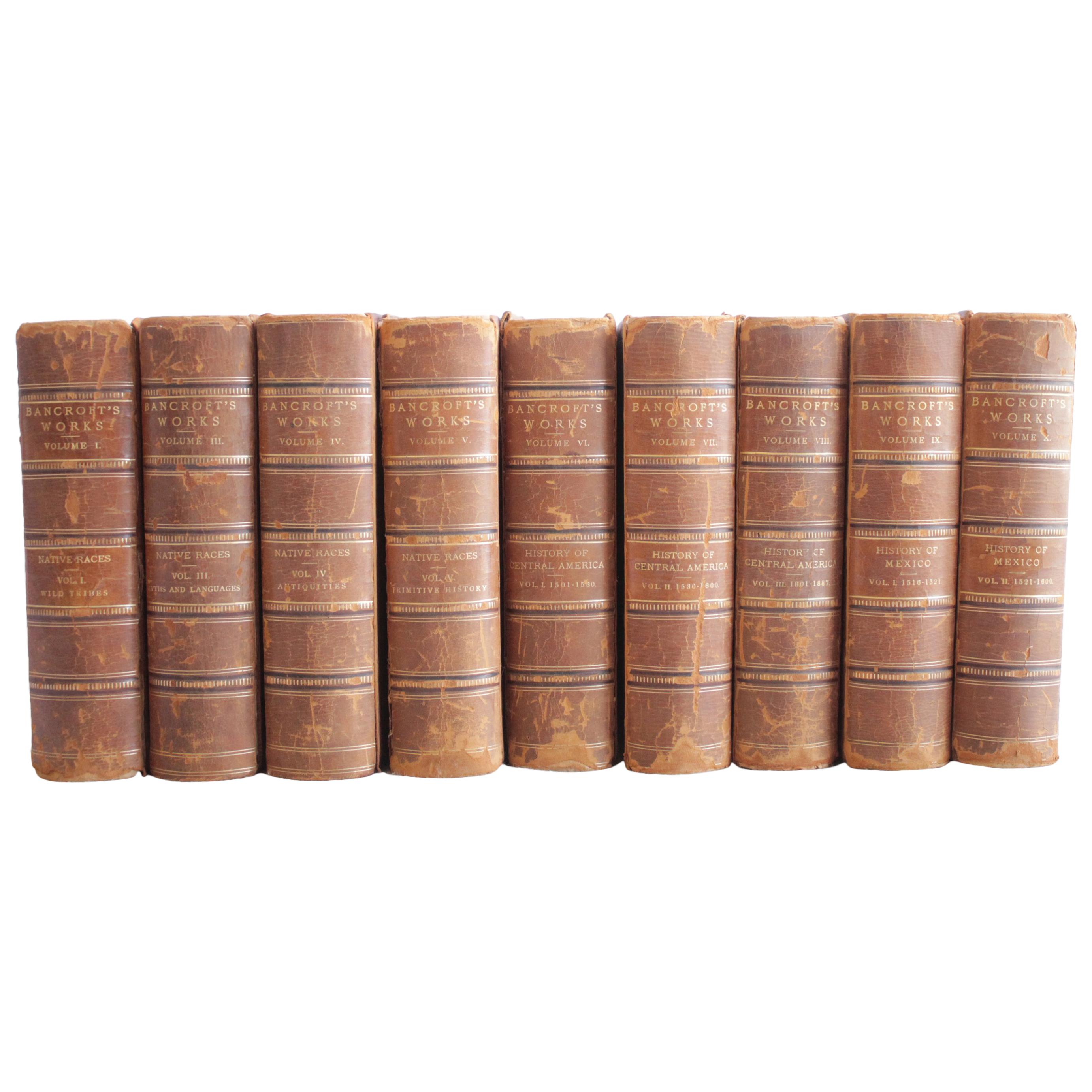 Bancroft Works Antique Leather Bound Books Volume 110 at 1stDibs