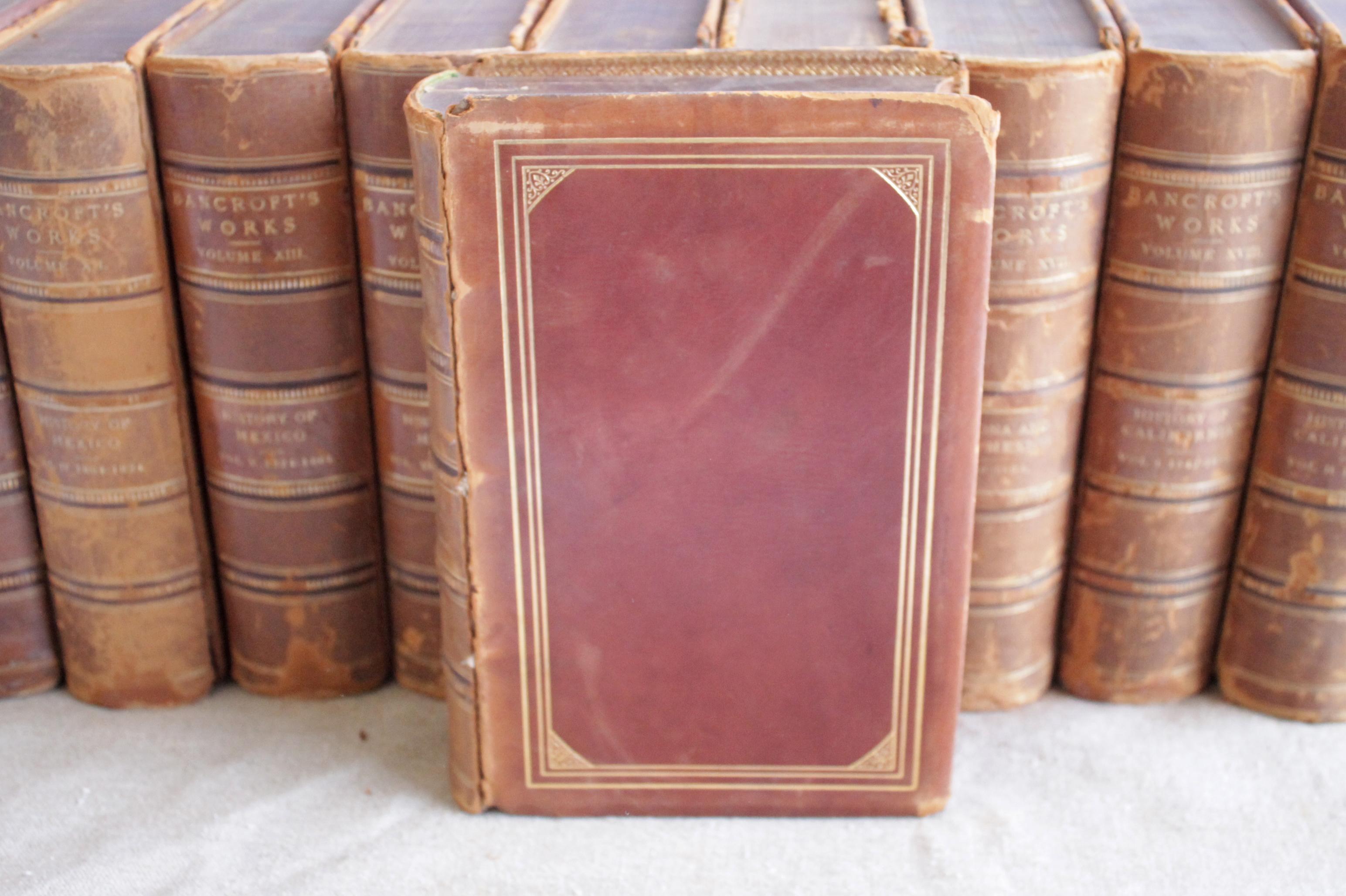 Bancroft Works Antique Leather Bound Books Volume 11 - 20 1