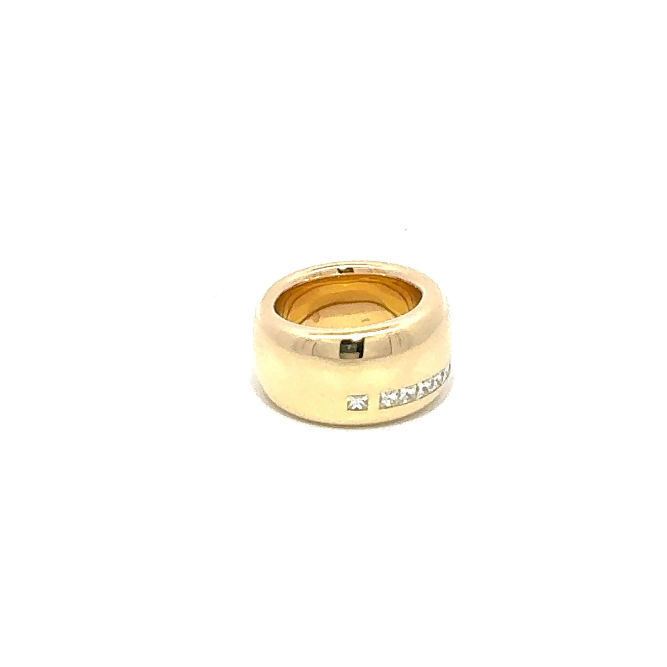 Rough Cut Band Diamond Yellow 18K Exclusive Ring For Sale