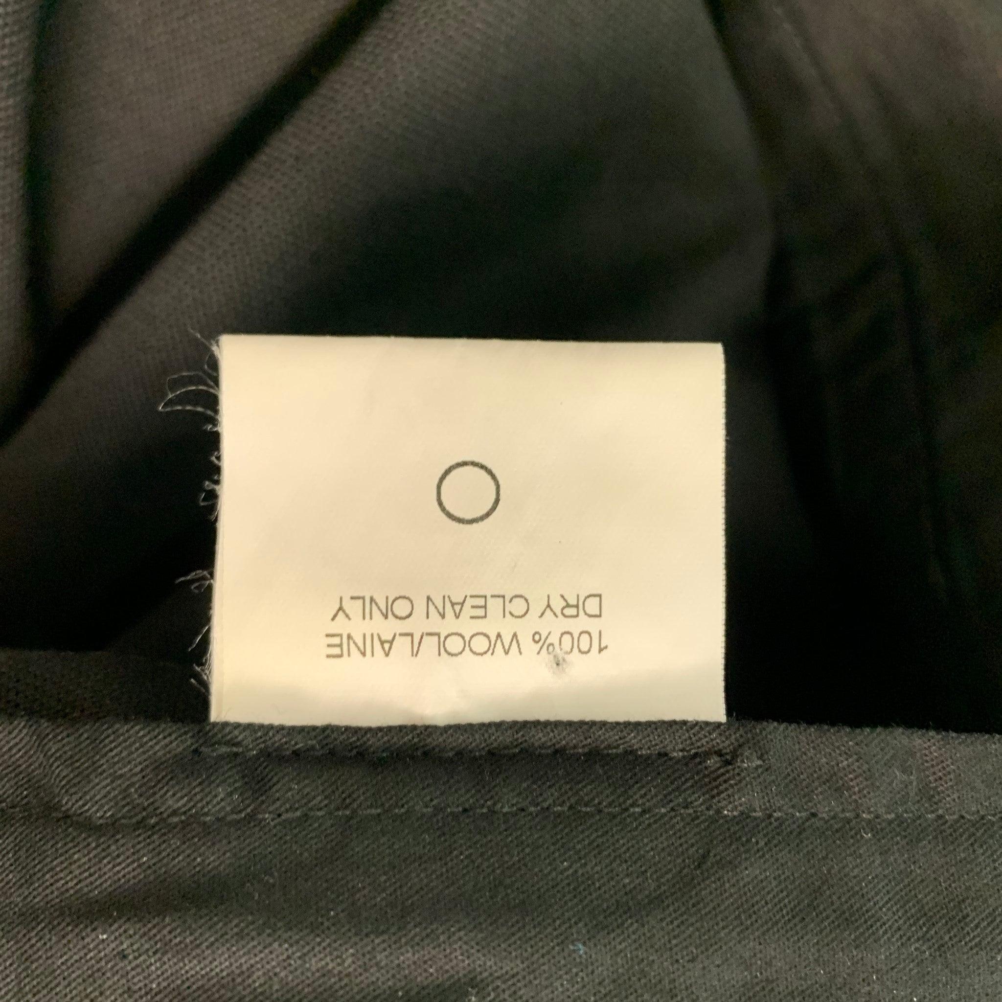 Men's BAND OF OUTSIDERS Size 32 Black Solid Wool Zip Fly Dress Pants For Sale