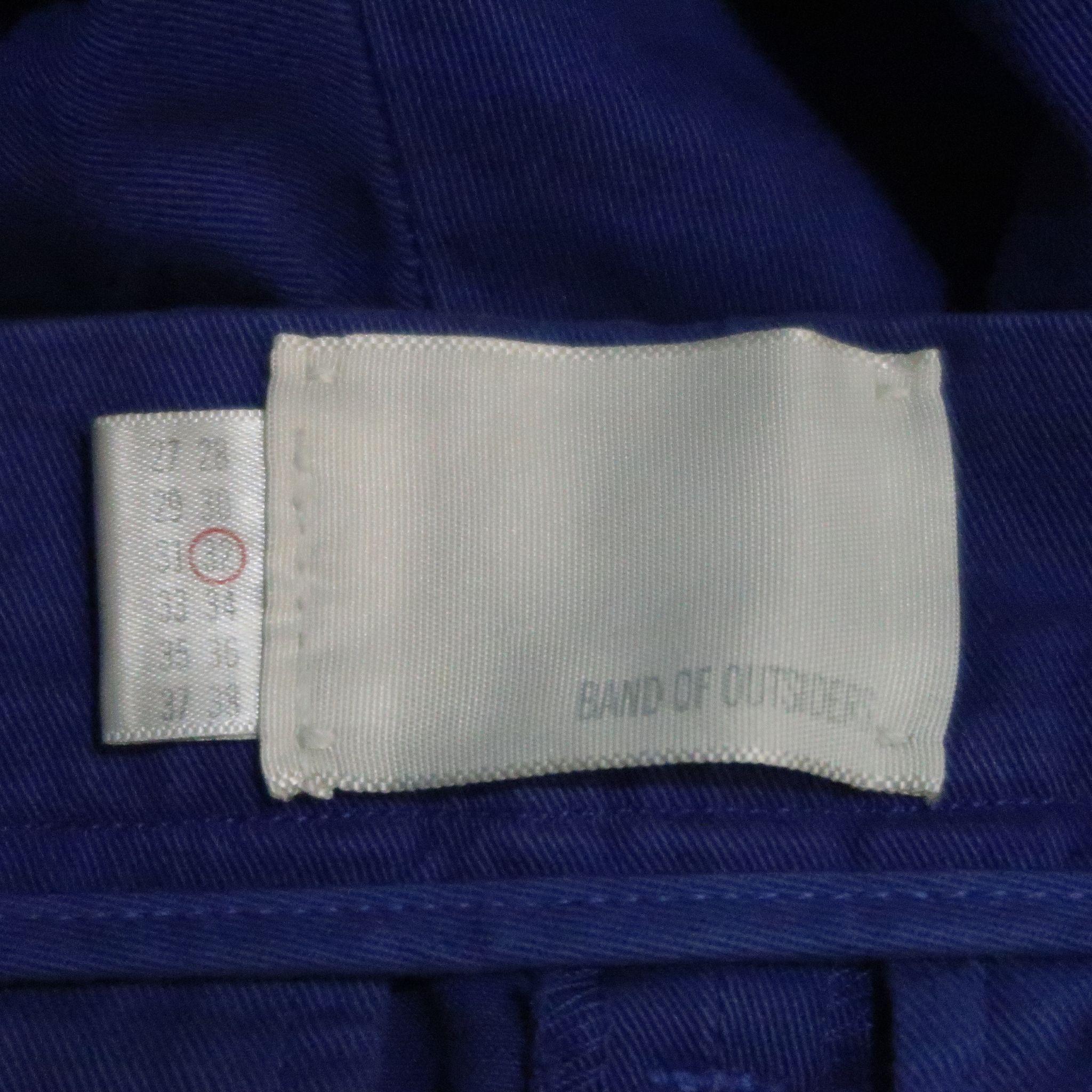 BAND OF OUTSIDERS Size 32 Navy Embroidery Cotton 32 Button Fly Casual Pants In Good Condition In San Francisco, CA