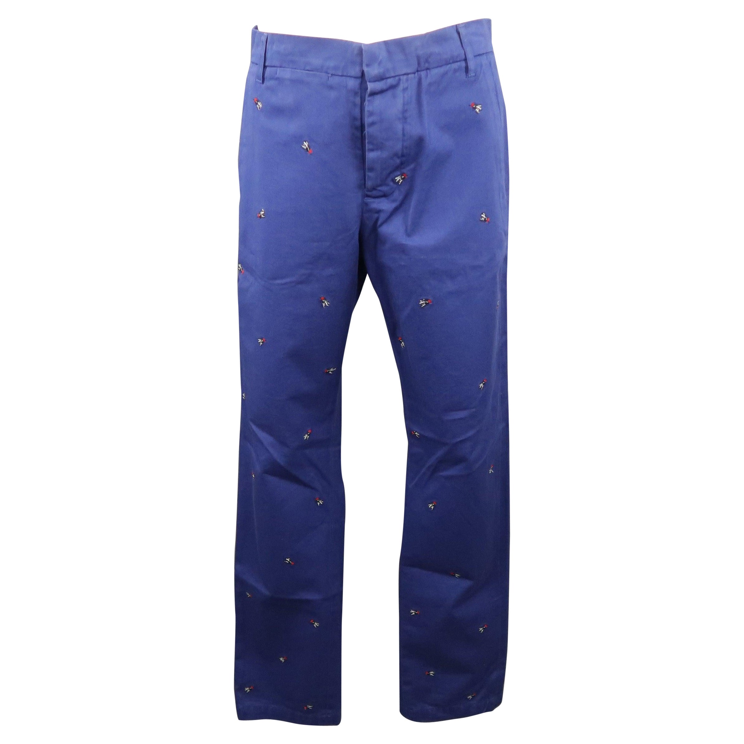 Pantaloni casual BAND OF OUTSIDERS taglia 32 in cotone ricamato con bottoni in vendita