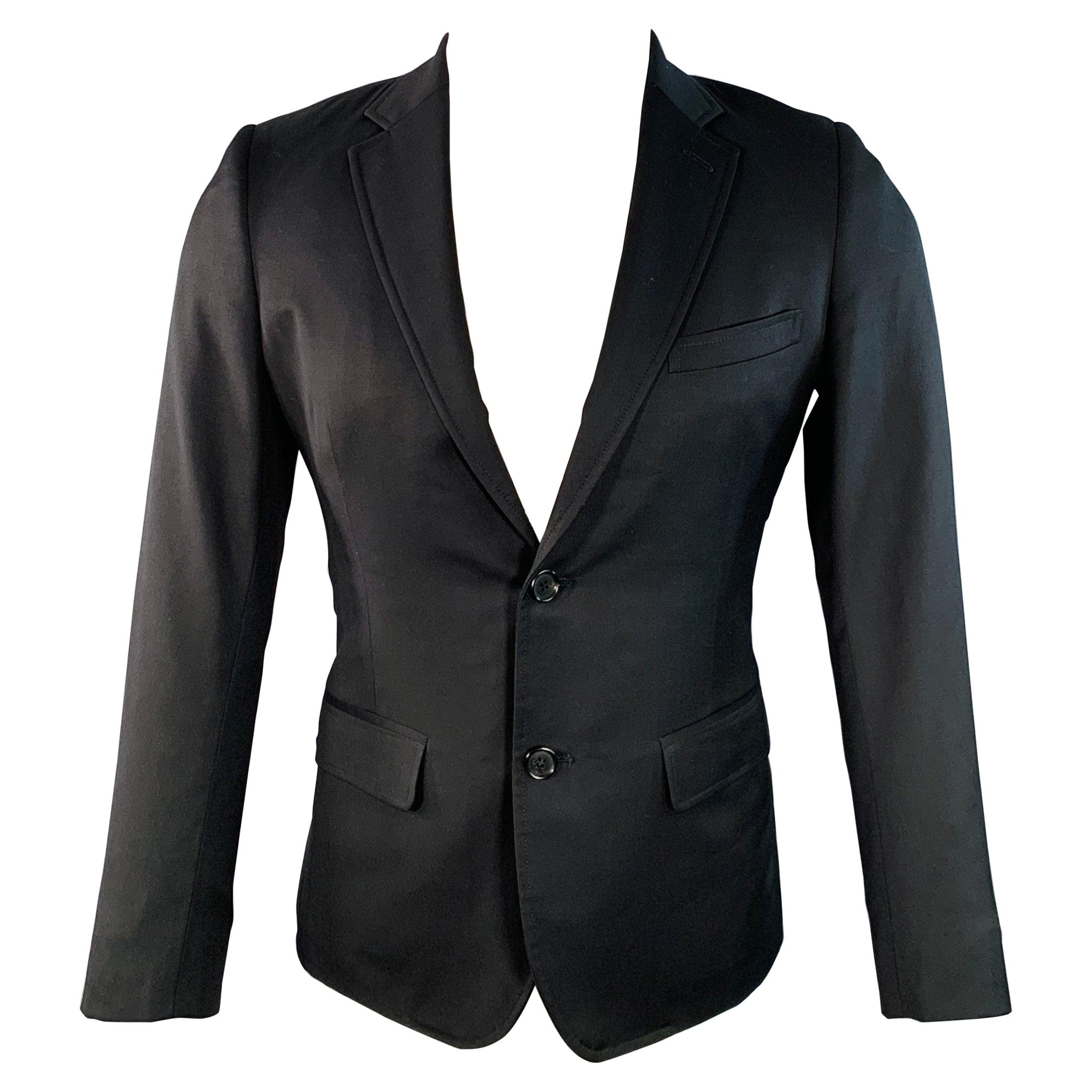 BAND OF OUTSIDERS Taglia 36 Cappotto sportivo monopetto in misto lana nera in vendita