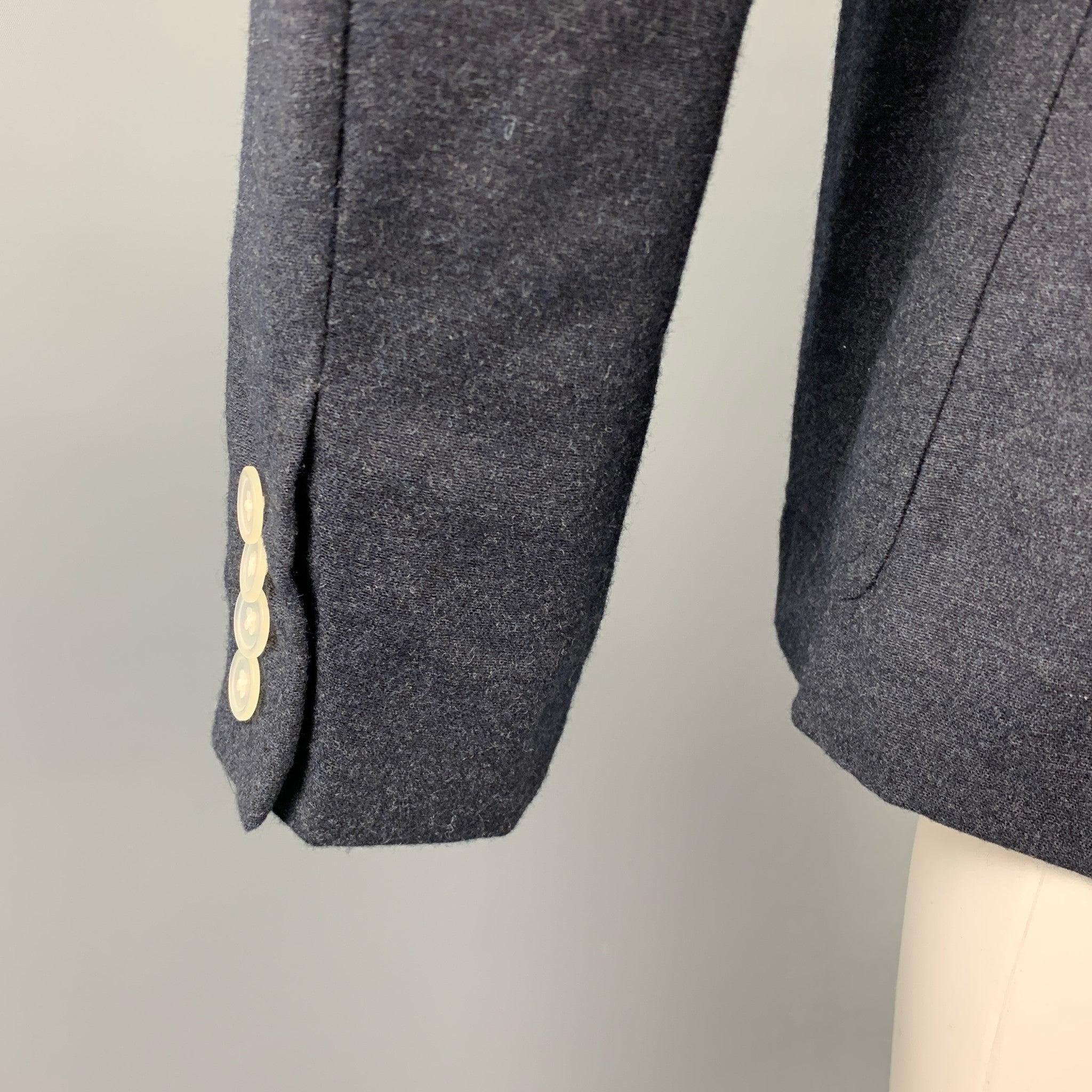 BAND OF OUTSIDERS Size 36 Charcoal Wool Double Breasted Sport Coat For Sale 1