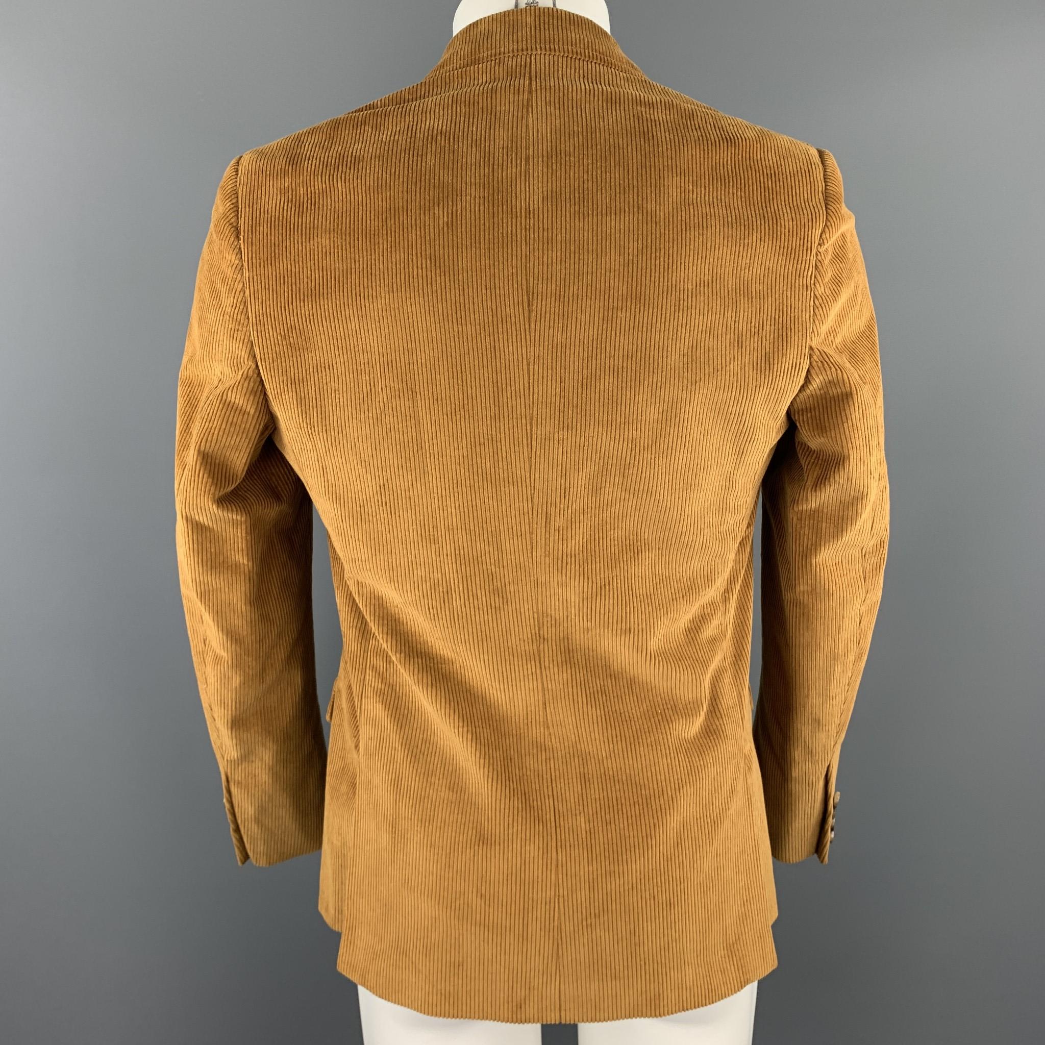 BAND OF OUTSIDERS Size 36 Tan Corduroy Peak Lapel Sport Coat In Excellent Condition In San Francisco, CA