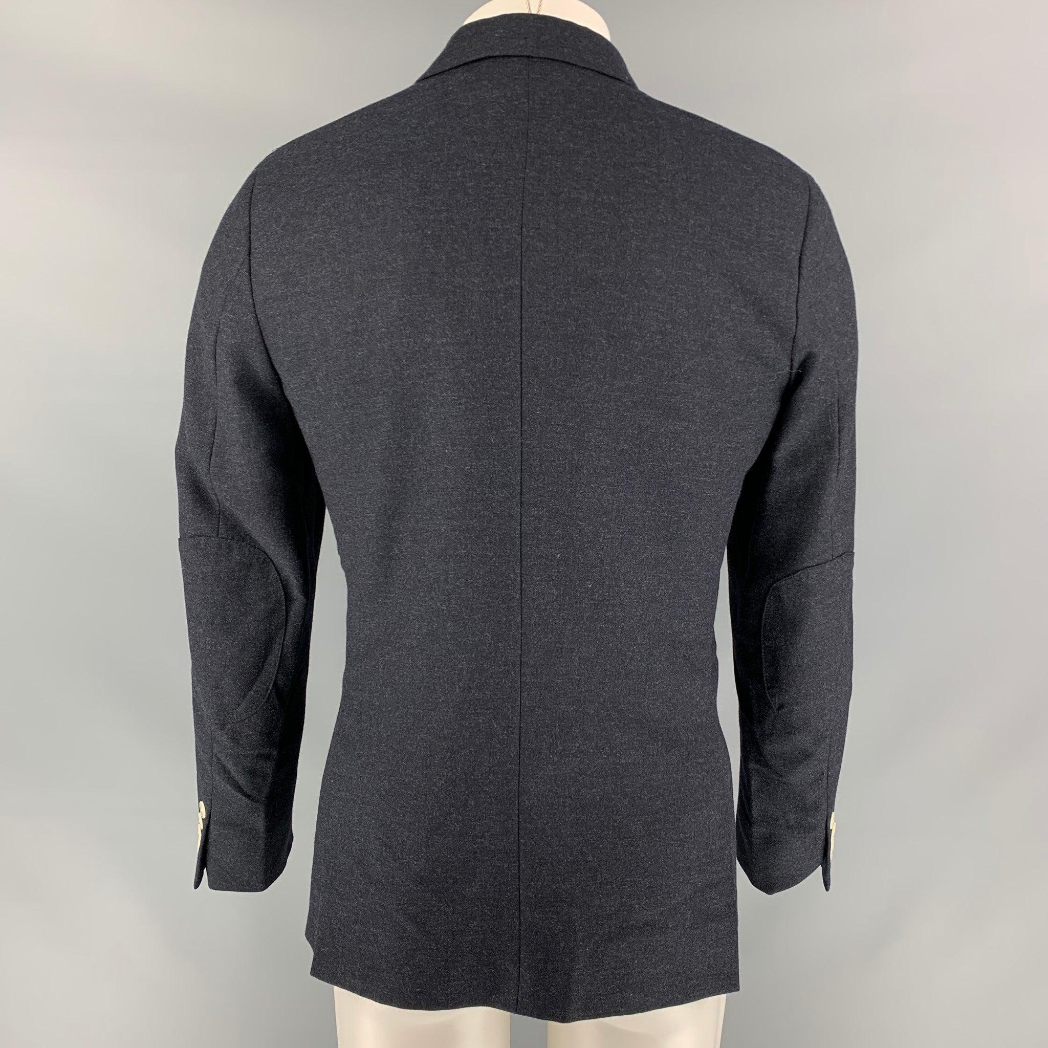 Men's BAND OF OUTSIDERS Size 40 Charcoal Wool Double Breasted Sport Coat For Sale