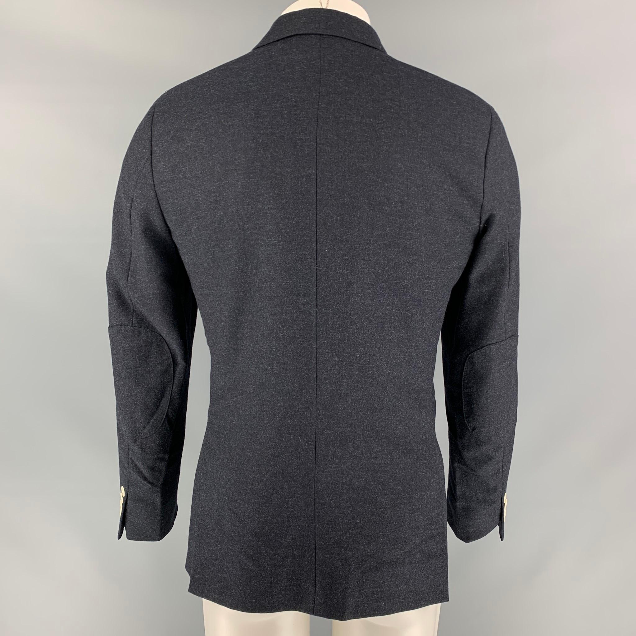 BAND OF OUTSIDERS Size 40 Charcoal Wool Double Breasted Sport Coat In Good Condition In San Francisco, CA