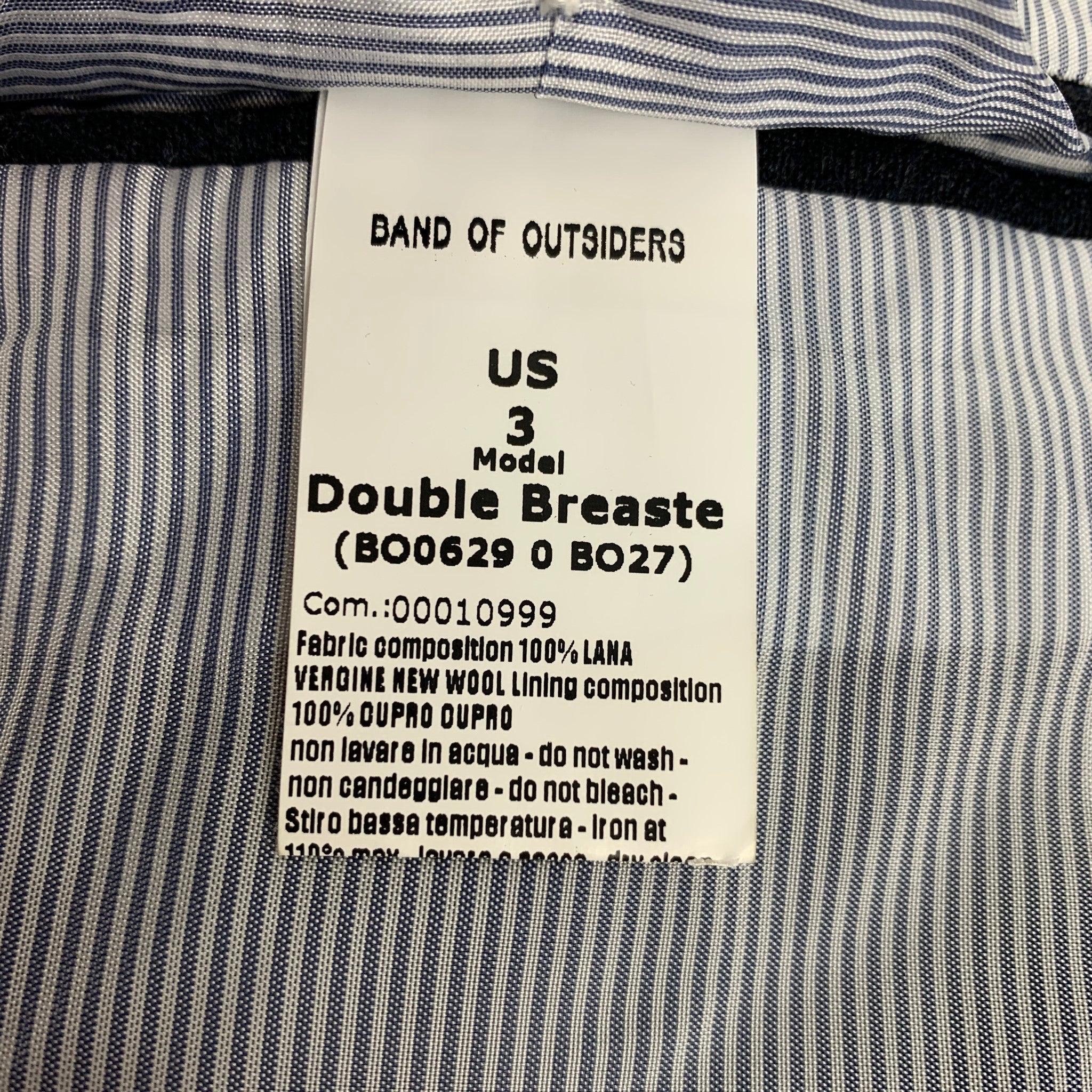 BAND OF OUTSIDERS Size 40 Charcoal Wool Double Breasted Sport Coat For Sale 3
