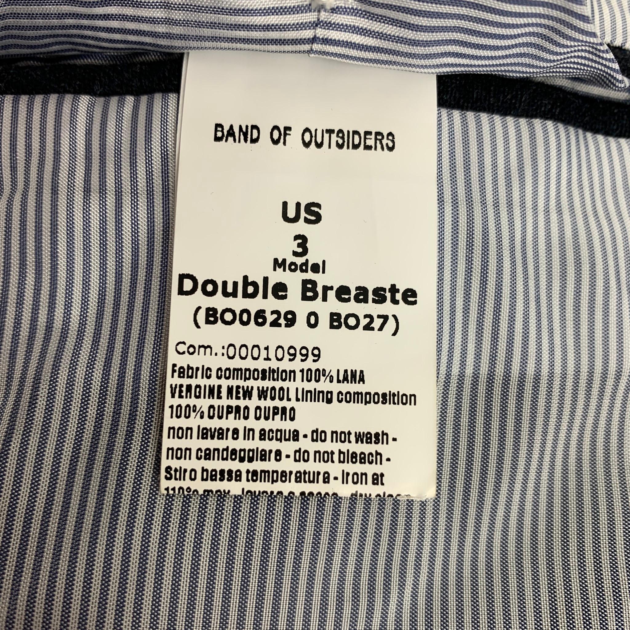 BAND OF OUTSIDERS Size 40 Charcoal Wool Double Breasted Sport Coat 2