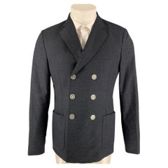 BAND OF OUTSIDERS Talla 40 Chaquetón de lana gris oscuro con doble botonadura
