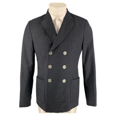 BAND OF OUTSIDERS Size 40 Charcoal Wool Double Breasted Sport Coat