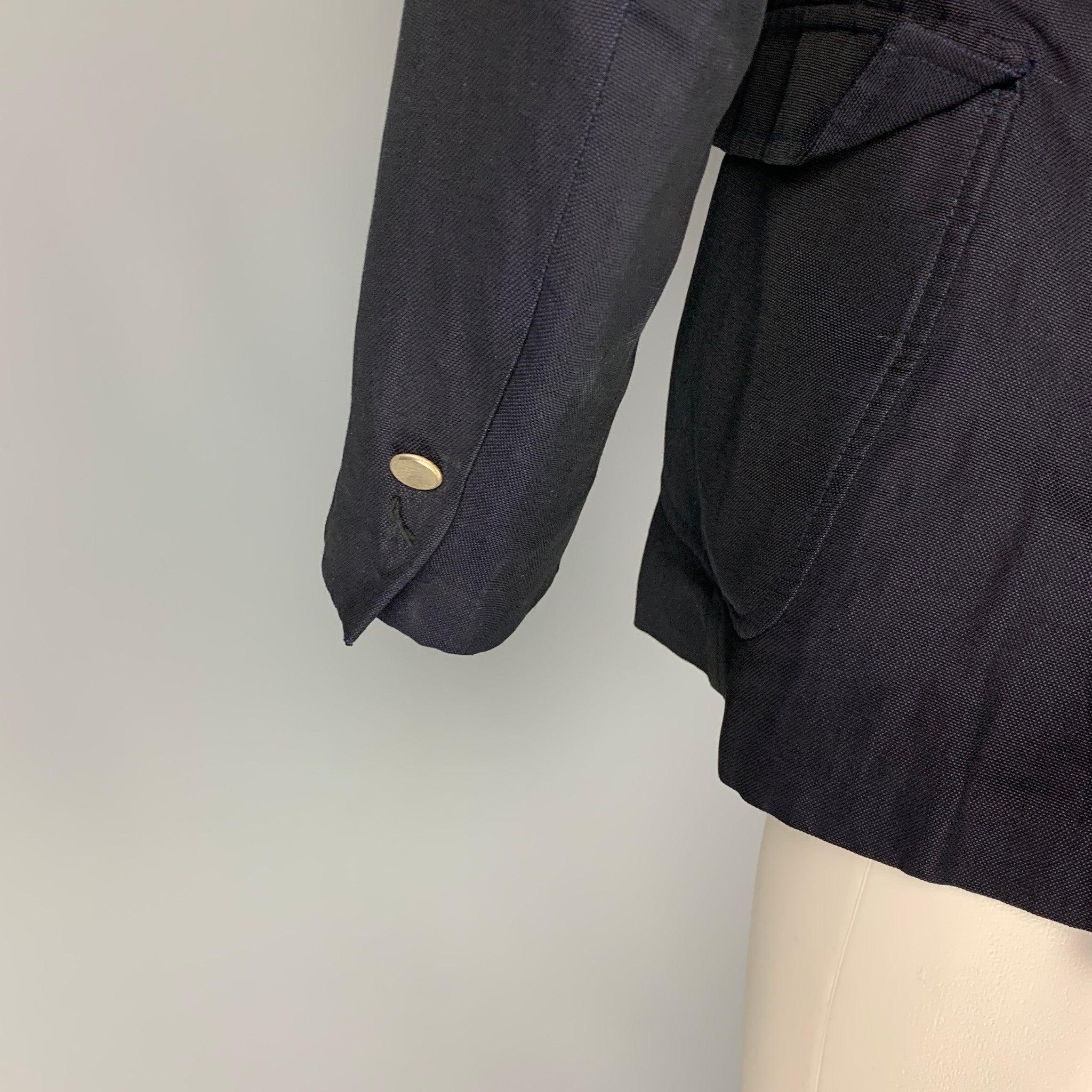 BAND OF OUTSIDERS Size 40 Navy Cotton / Linen Sport Coat For Sale 1