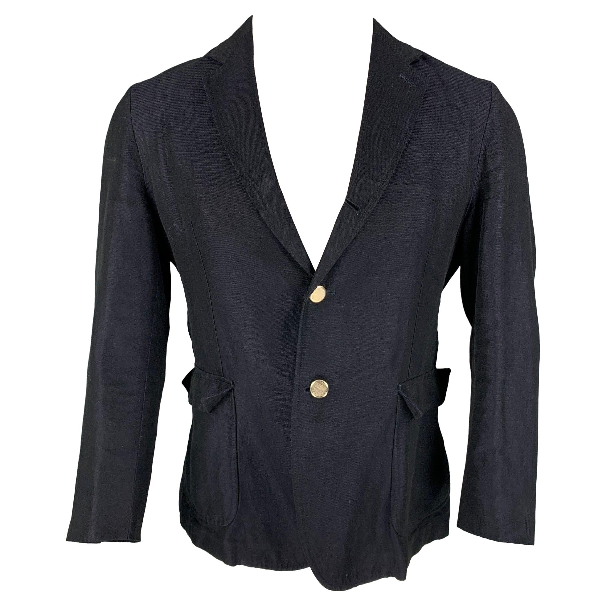 band OF OUTSIDERS Größe 40 Marineblauer Sportmantel aus Baumwolle / Leinen
