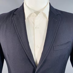 BAND OF OUTSIDERS Talla 40 Regular Azul marino Gris Rayas Lana Solapa de muesca Chaqueta de sport