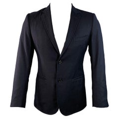 BAND OF OUTSIDERS Size 40 Regular Navy Grey Stripe Wool Notch Lapel Sport Coat BAND OF OUTSIDERS Size 40 Regular Navy Grey Stripe Wool Notch Lapel Sport Coat