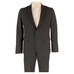 BAND OF OUTSIDERS Size 42 Black Woven Wool Notch Lapel Suit