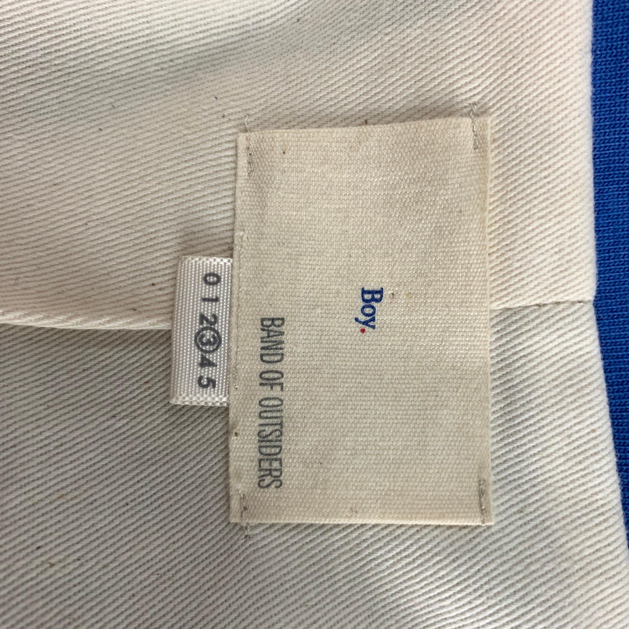 BAND OF OUTSIDERS Size 42 Blue White Stripe Cotton Jacket In Good Condition In San Francisco, CA