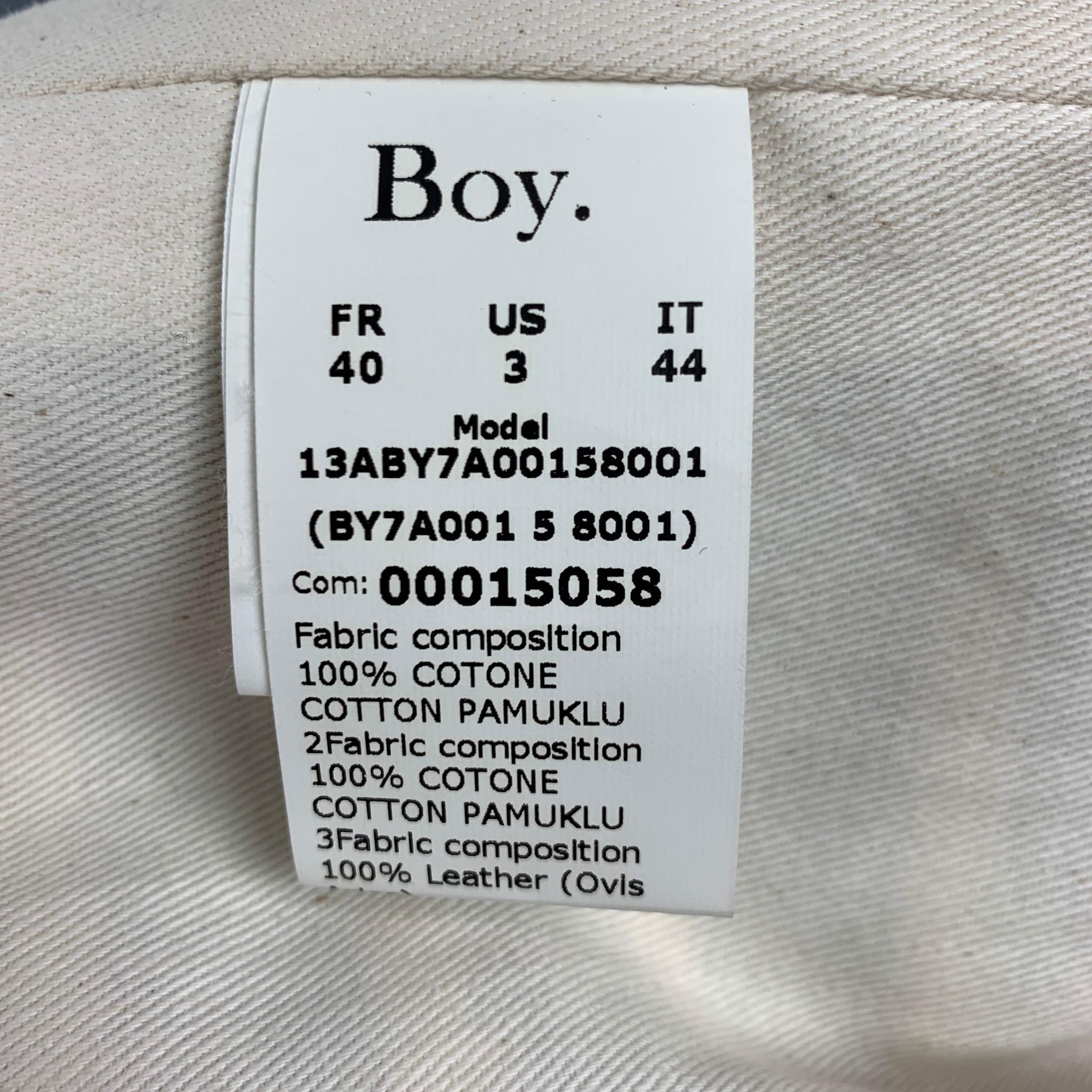 Men's BAND OF OUTSIDERS Size 42 Blue White Stripe Cotton Jacket