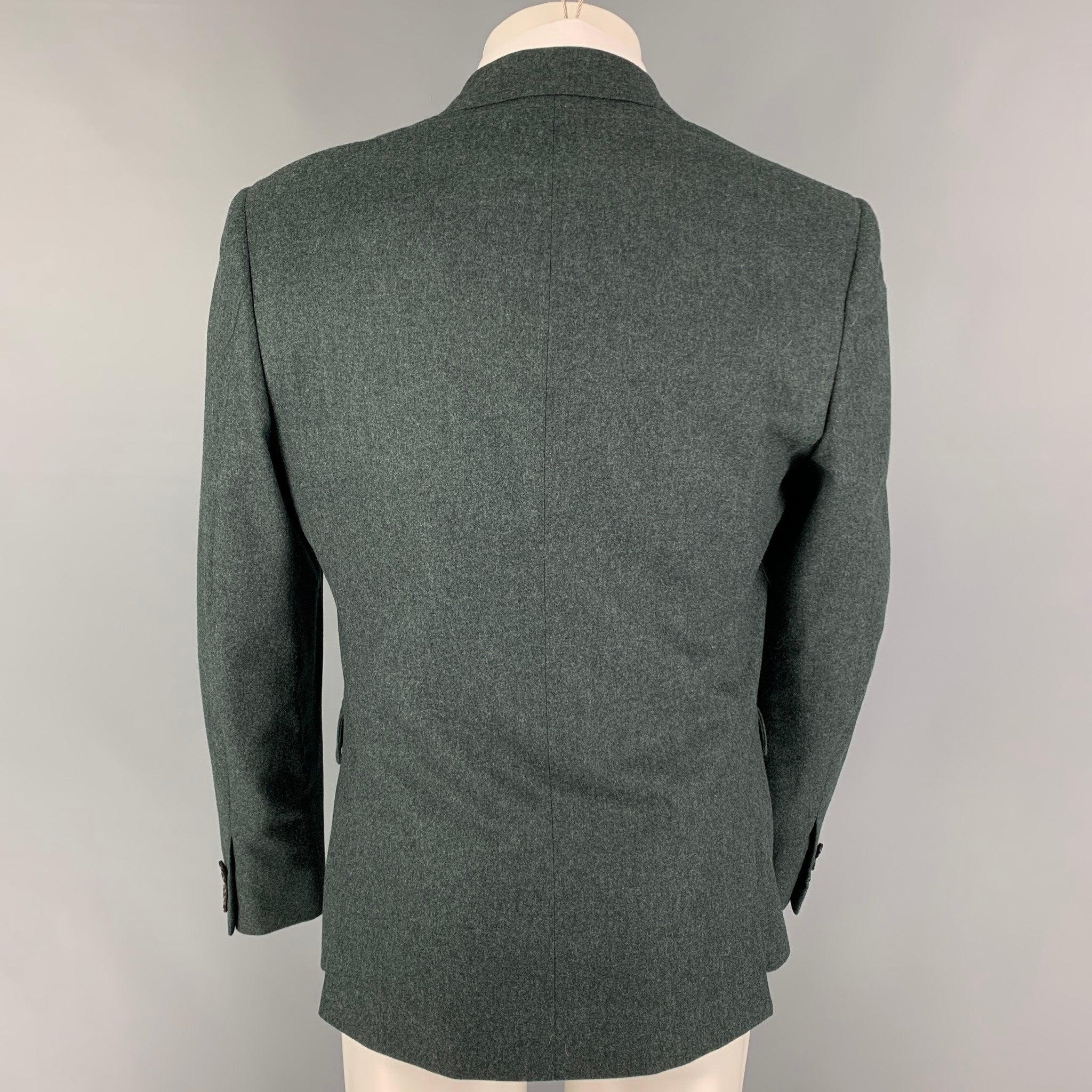 BAND OF OUTSIDERS Size 42 Green Wool Notch Lapel Sport Coat In Good Condition For Sale In San Francisco, CA