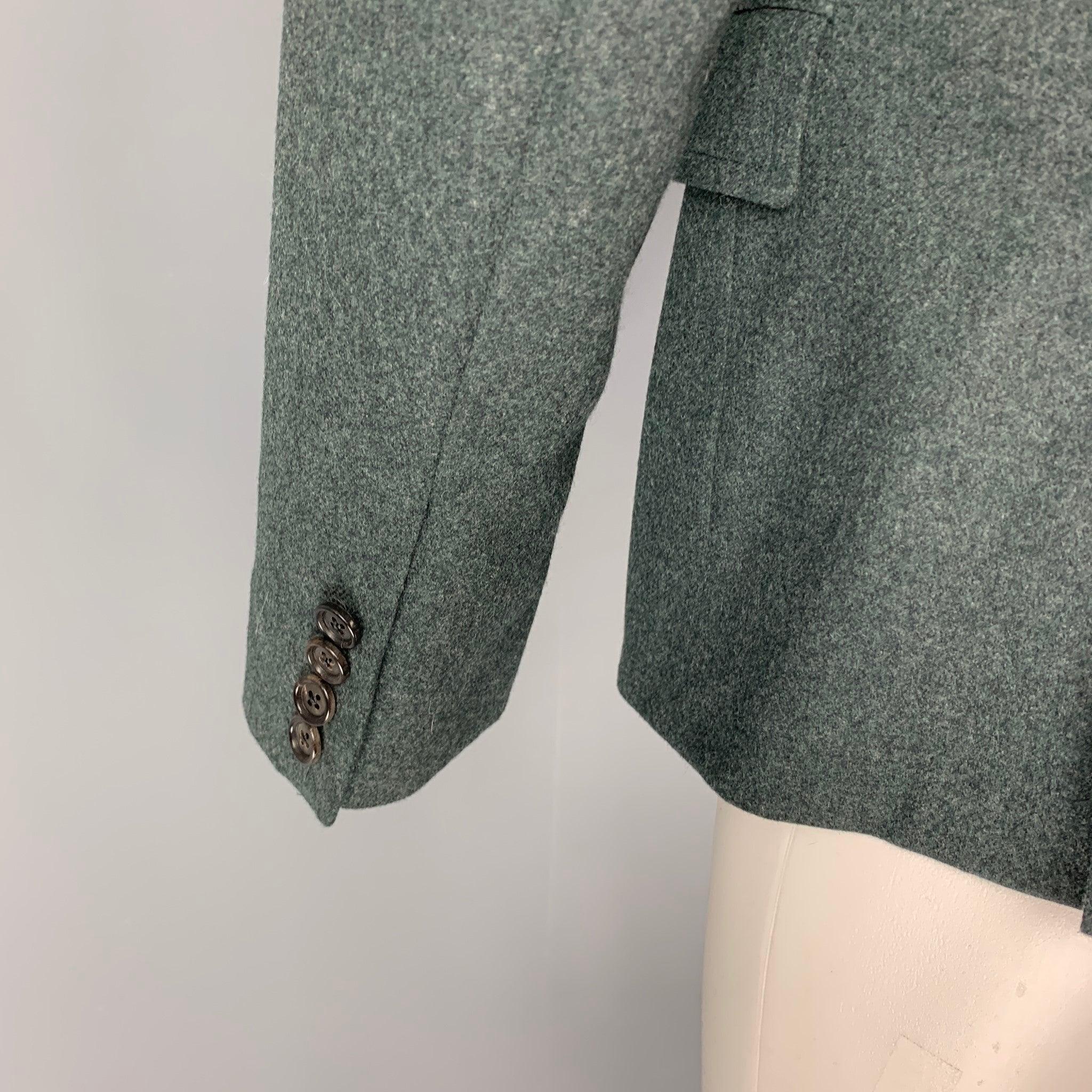 Men's BAND OF OUTSIDERS Size 42 Green Wool Notch Lapel Sport Coat For Sale