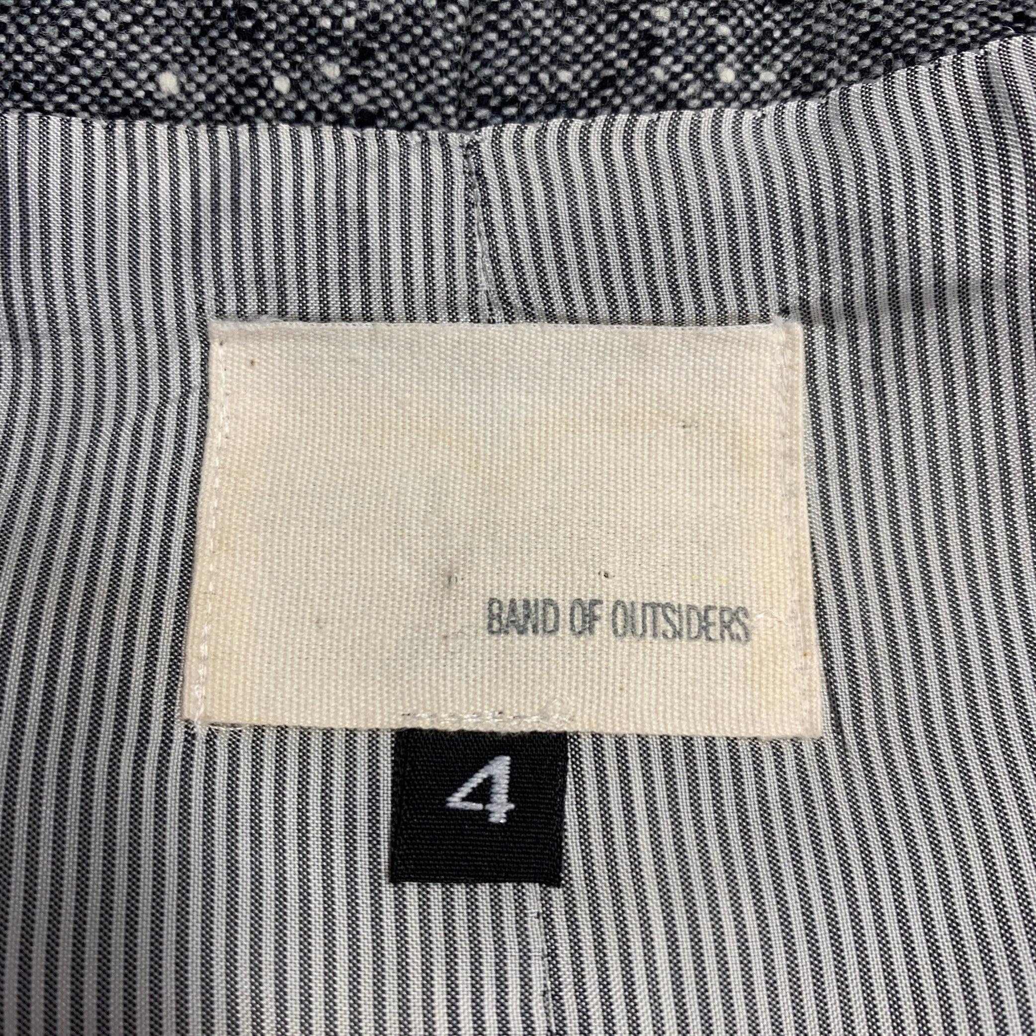 De los hombres BAND OF OUTSIDERS Chaleco Lana Tweed Gris Negro Blanco Talla 42 en venta