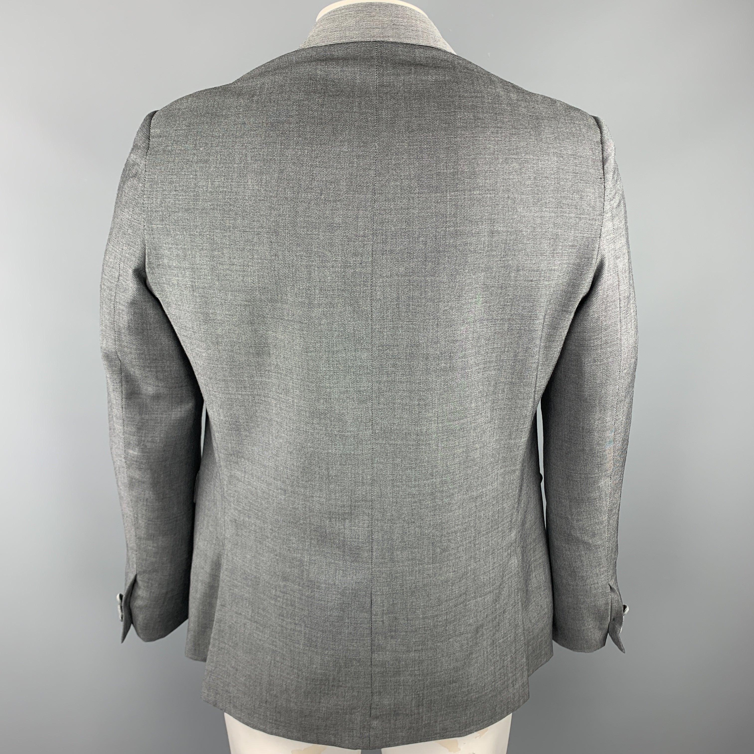Men's BAND OF OUTSIDERS Size 42 Grey Nailhead Wool Peak Lapel Sport Coat For Sale