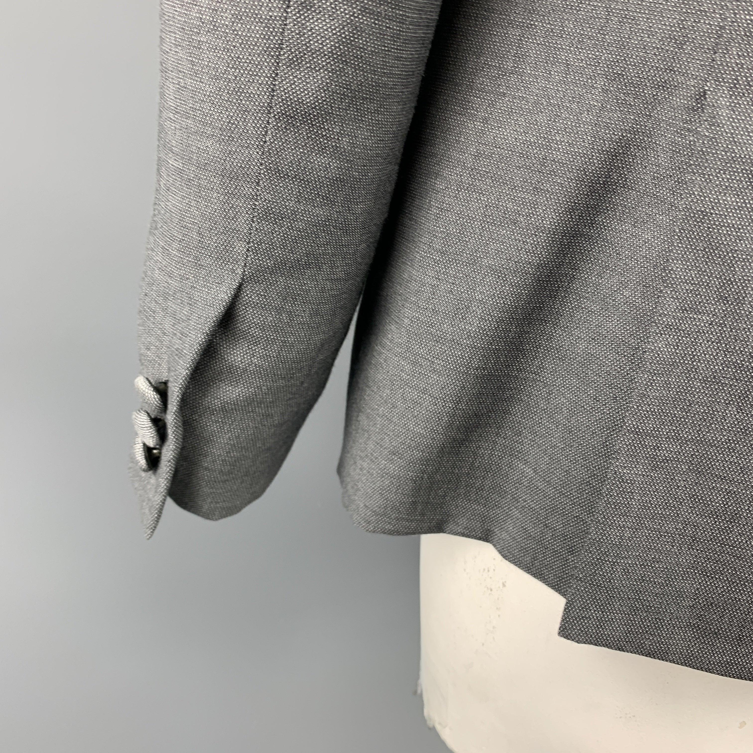 BAND OF OUTSIDERS Size 42 Grey Nailhead Wool Peak Lapel Sport Coat For Sale 1