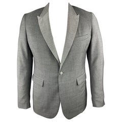 BAND OF OUTSIDERS Size 42 Grey Nailhead Wool Peak Lapel Sport Coat