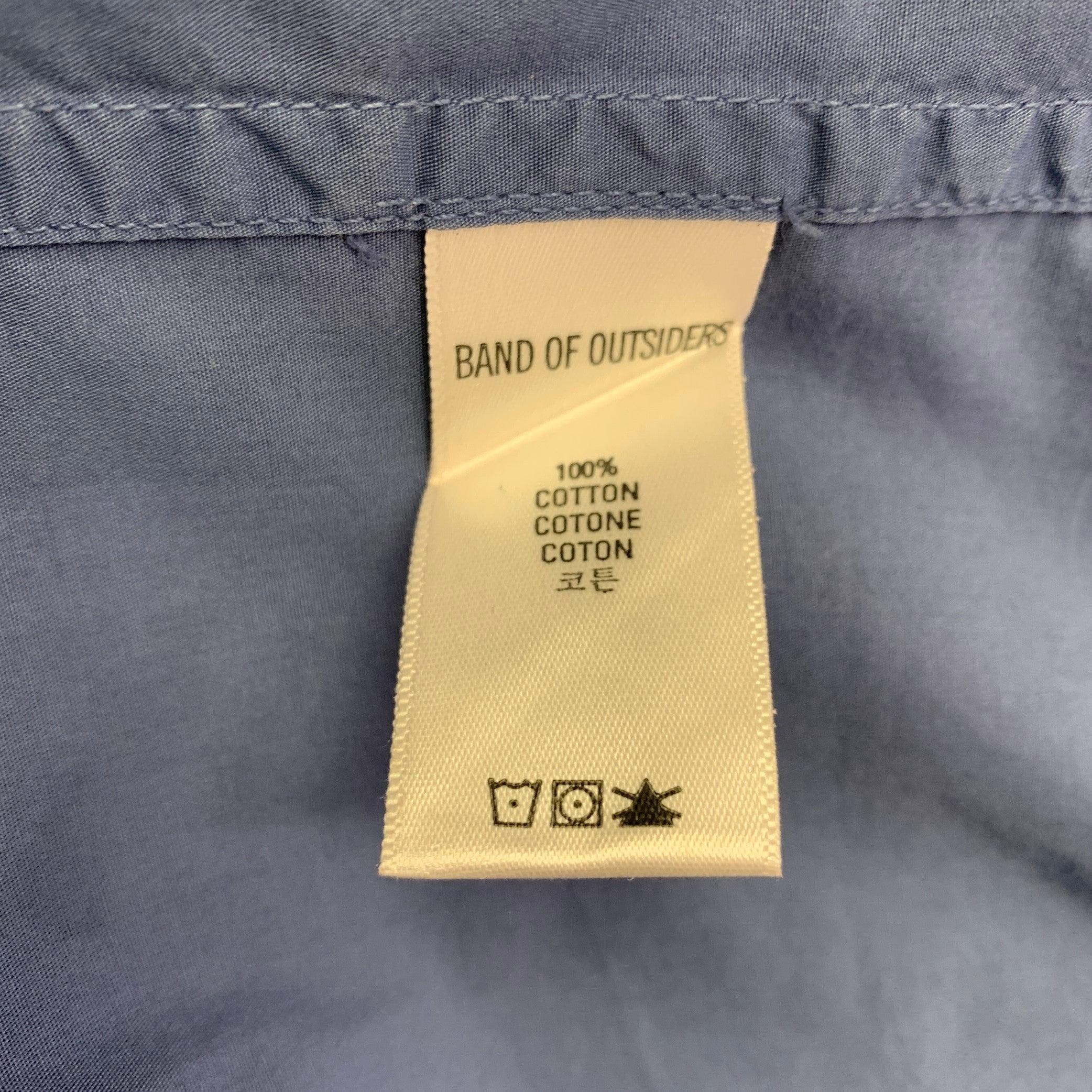BAND OF OUTSIDERS Size M Blue Cotton One Pocket Long Sleeve Shirt 6