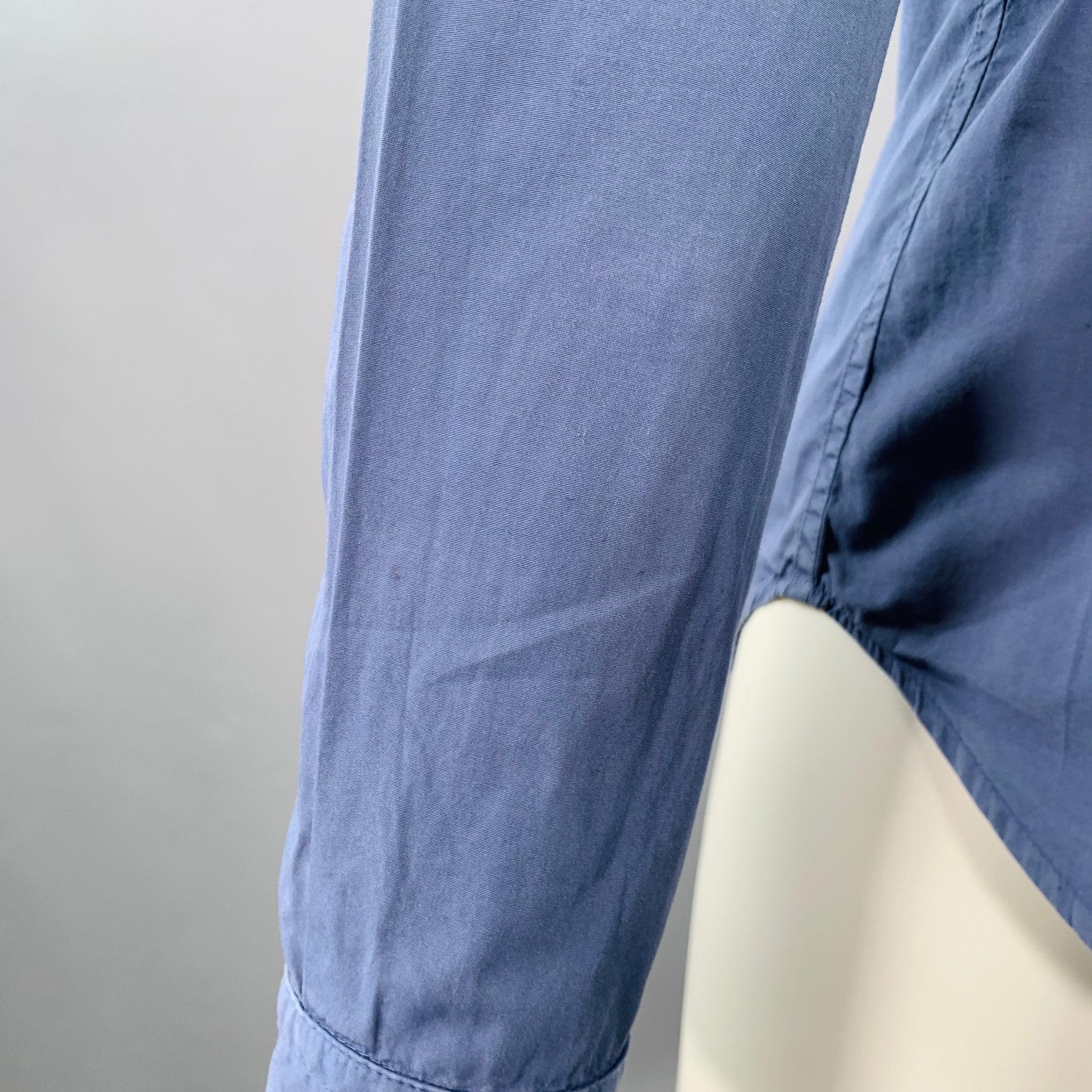 BAND OF OUTSIDERS Size M Blue Cotton One Pocket Long Sleeve Shirt 2