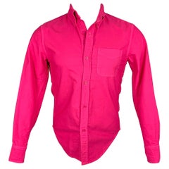 BAND OF OUTSIDERS Size S Pink Cotton Button Down Long Sleeve Shirt