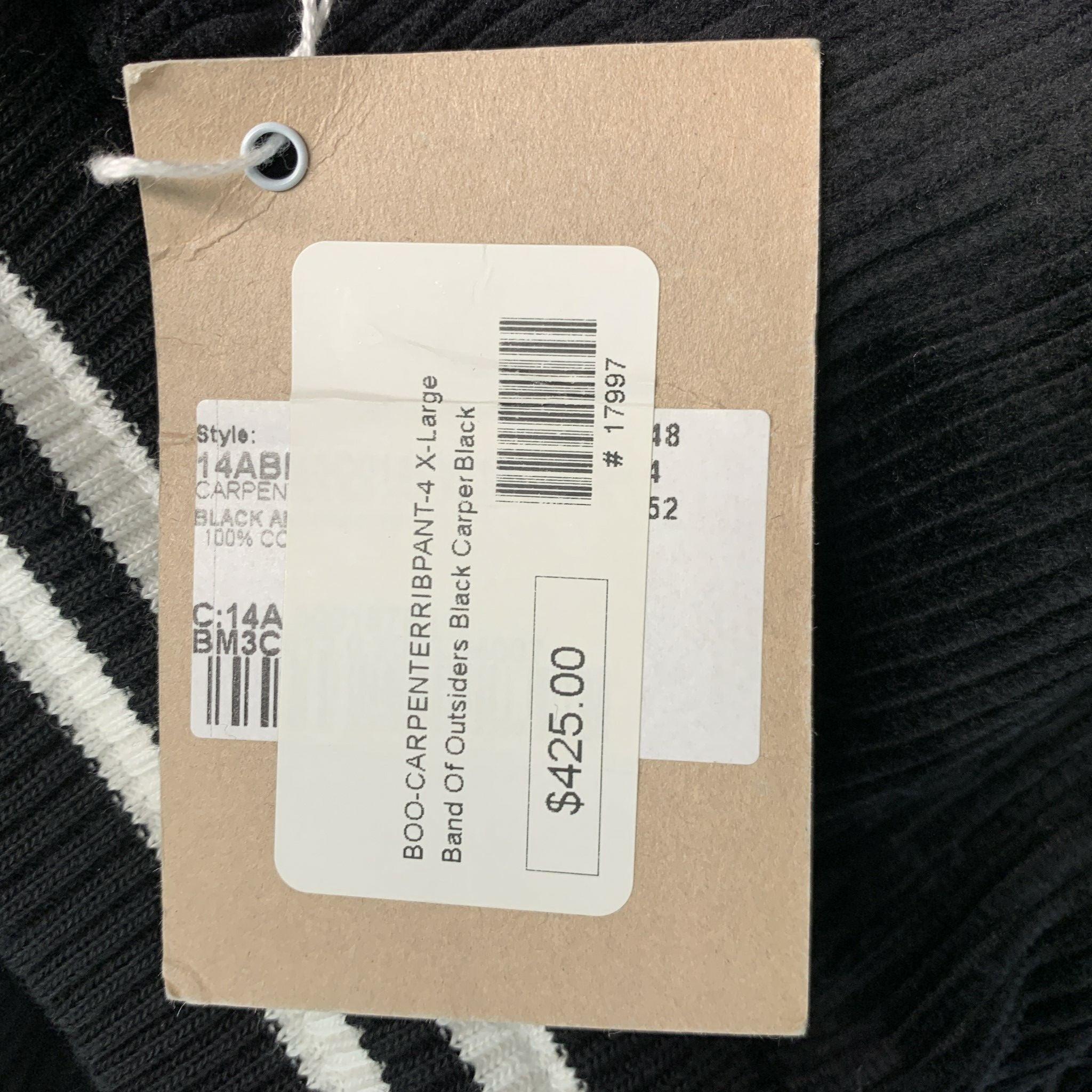 BAND OF OUTSIDERS Size XL Black White Corduroy Cotton Casual Pants For Sale 2