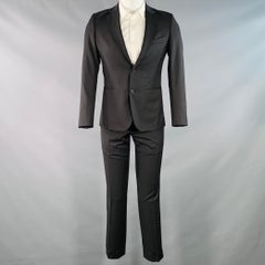 BAND OF OUTSIDERS Size XS Black Twill Wool Notch Lapel Suit