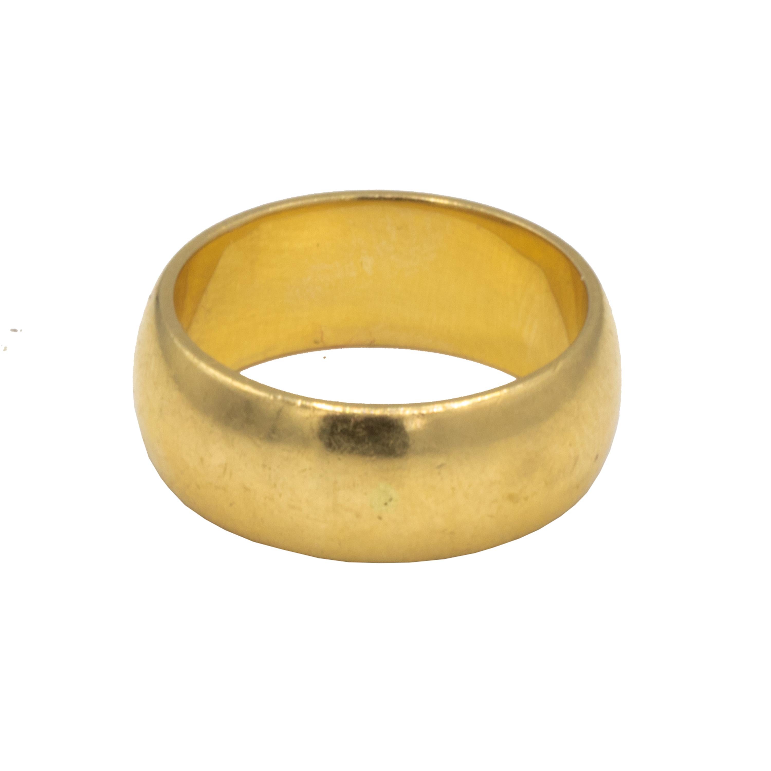 Band Ring 18 Karat Yellow Gold In Excellent Condition In Carlsbad, CA